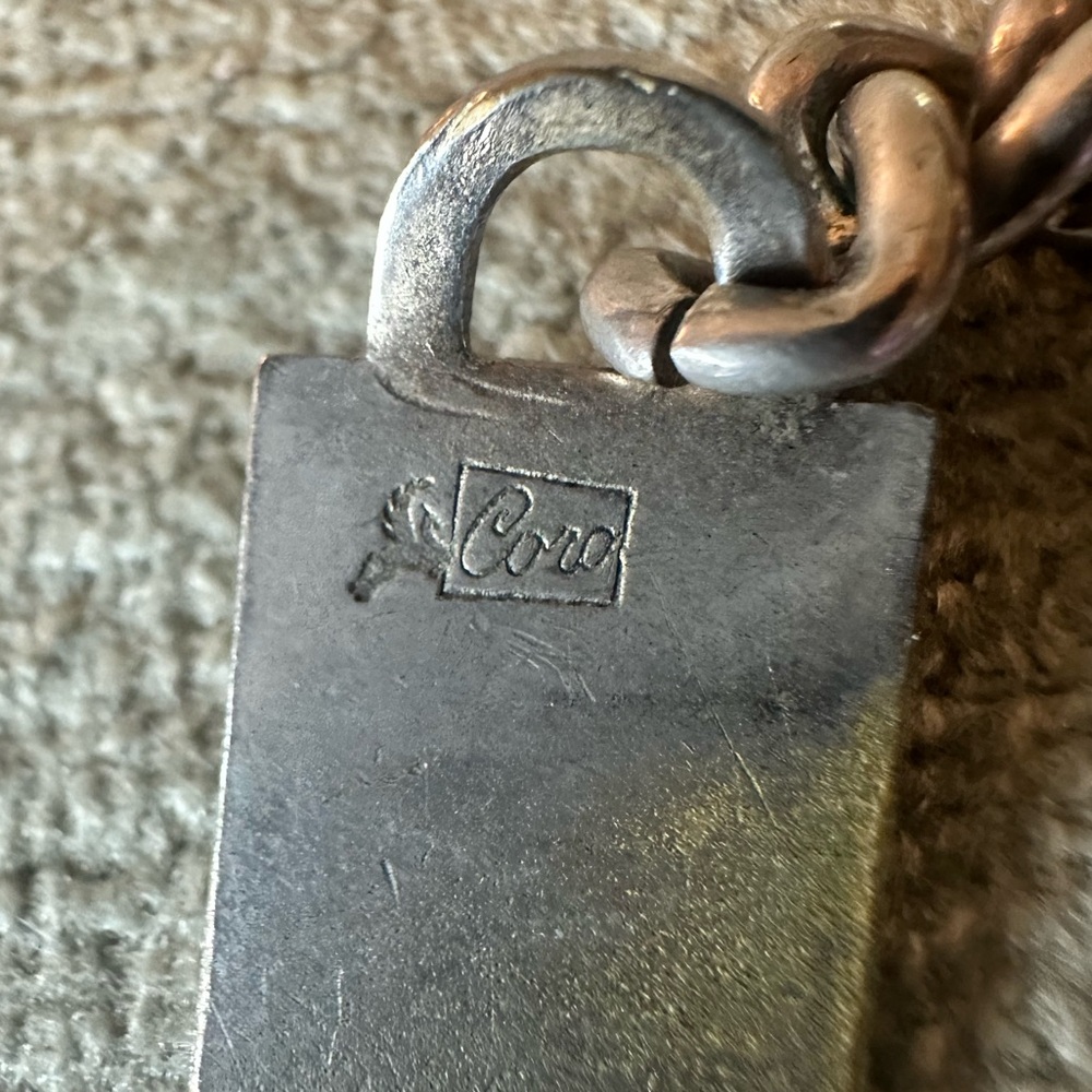 Coro Vintage 1940s “Marion” ID bracelet silver tone. - Picture 5 of 9